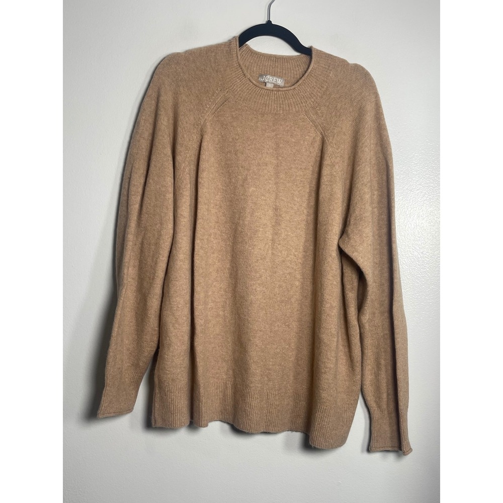 J.CREW Rollneck™ Sweater in Supersoft Yarn Plus Size 2X Beige NEW Casual BD613